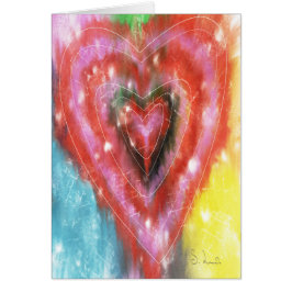 Abstract Wenskaart hart