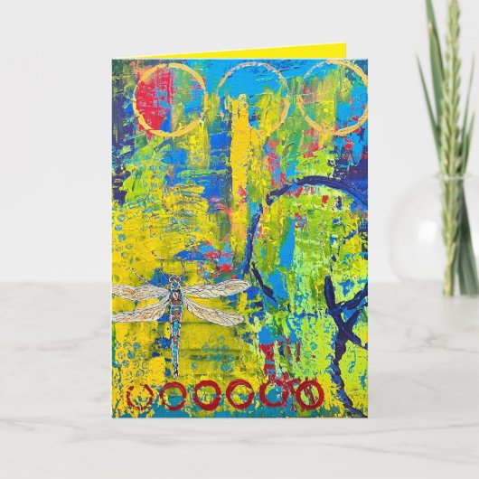 Abstract Wenskaart Kaart (Voorkant)