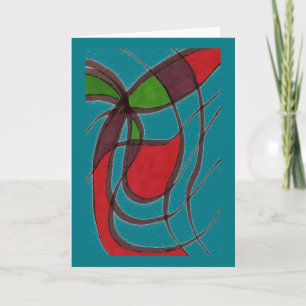 abstract Wenskaart "vliegende vis" Kaart