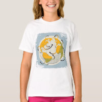 Abstract Wereldbol Meisjes T-shirt