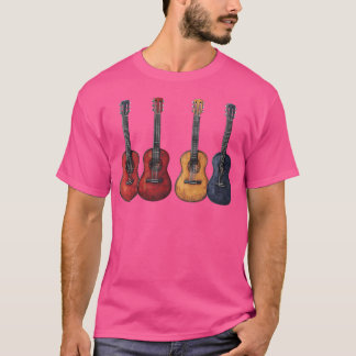 Abstract werk van een akoestische klassieke gitaar t-shirt