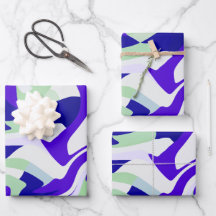 Abstract wervelend patroon in koele tinten