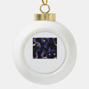 Abstract Whimsigoth Patroon Klassiek Keramische Bal Ornament