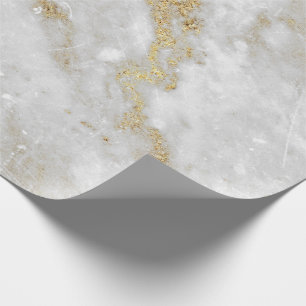 Abstract White Gold Grey Carrara Marble Stone VIP Cadeaupapier