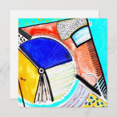 Abstract wiel feestdagenkaart (Voorkant / Achterkant)