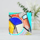 Abstract wiel feestdagenkaart (Staand voorkant)