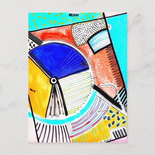 Abstract wiel feestdagenkaart (Voorkant)