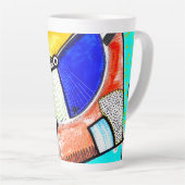 Abstract wiel latte mok (Rechterhoek)