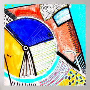 Abstract wiel poster