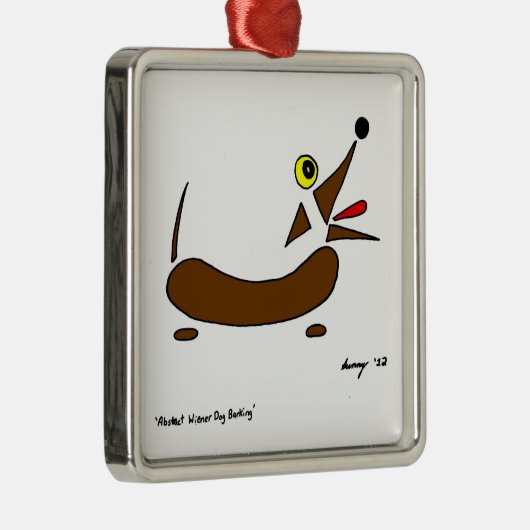 Abstract Wiener Dog Ornament (Rechts)