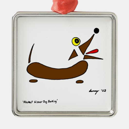 Abstract Wiener Dog Ornament (Voorkant)