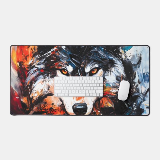 Abstract Wild Spirit Wolf (Clavier et souris)