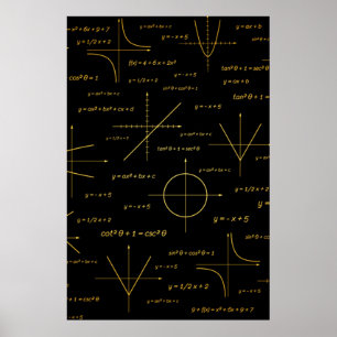abstract wiskunde patroon poster