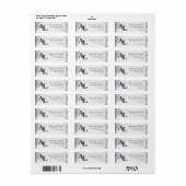 Abstract Wisteria Paars Monogram Return Address Etiket (Full Sheet)