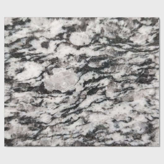 Abstract wit en zwart vlekpapier cadeaupapier (Vlak)