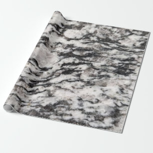 Abstract wit en zwart vlekpapier cadeaupapier