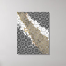Abstract Wit, Grijs, en Goud Beige 