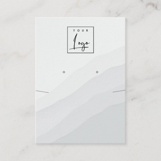 Abstract wit grijs Ketting dat Logo verdient Visitekaartje (Voorkant)