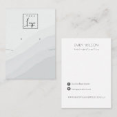 Abstract wit grijs Ketting dat Logo verdient Visitekaartje (Voorkant / Achterkant)