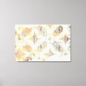 Abstract wit, grijs, Sinaasappel en blauw patroon Canvas Afdruk (Voorkant)