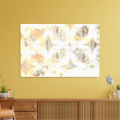 Abstract wit, grijs, Sinaasappel en blauw patroon Canvas Afdruk (Insitu (Woonkamer))