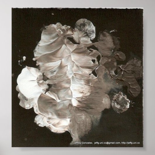 Abstract wit poster (Voorkant)