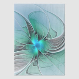 Abstract With Blue, Modern Fractal Art Tissuepapier