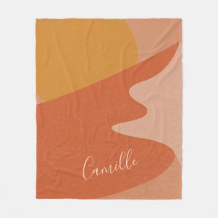 Abstract woestijngebergte landschap op maat fleece deken