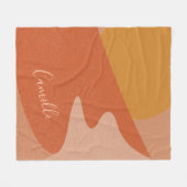 Abstract woestijngebergte landschap op maat fleece deken (Voorkant (Horizontaal))