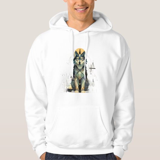 Abstract Wolf Forest  Hoodie (Voorkant)