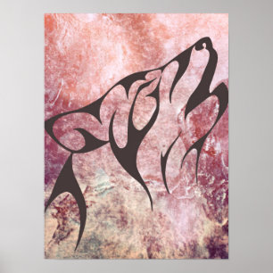 Abstract Wolf Print Poster