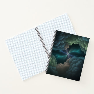 Abstract wolkenkleurig spiraalnotitieboek notitieboek