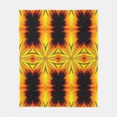 Abstract Yellow And Brown Pattern Art  Fleece Deken (Voorkant)