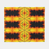 Abstract Yellow And Brown Pattern Art  Fleece Deken (Voorkant (Horizontaal))