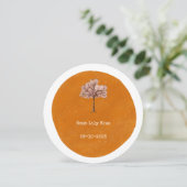 Abstract Yellow Circle Shape Pink Tree Card Kaart (Staand voorkant)