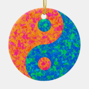 Abstract Yin Yang Ornamnet Keramisch Ornament