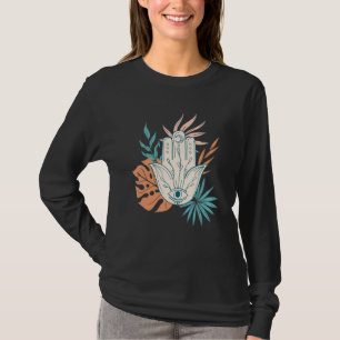 Abstract Yoga-symbool Hamsa Mandala om met Tropica T-shirt