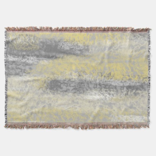 Abstract Zacht Hues Geel Deken (Voorkant)