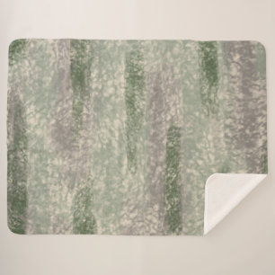 Abstract Zacht Hues Gray Beige Moss & Stone Sherpa Deken