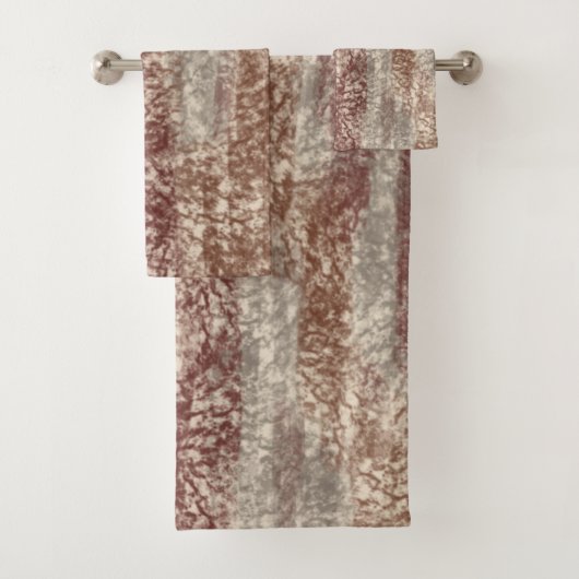 Abstract Zacht Hues Grijze beige wijn en chocolade Bad Handdoek (Insitu)