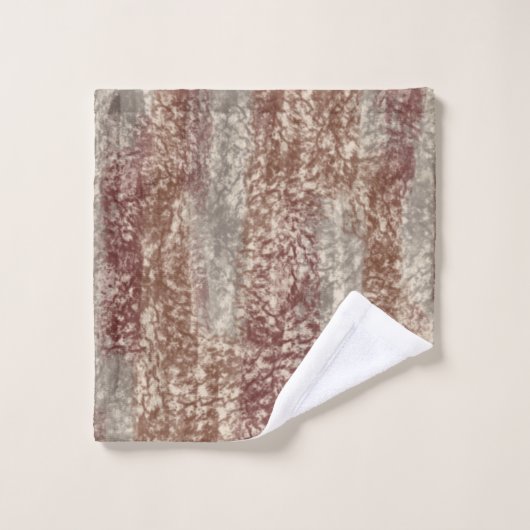 Abstract Zacht Hues Grijze beige wijn en chocolade Bad Handdoek (Wasdoekje)