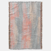 Abstract Zacht Koraal Peach Grey Deken (Voorkant Verticaal)