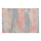 Abstract Zacht Koraal Peach Grey Kussensloop (Achterkant-Rechts)