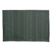 Abstract Zachte Hues Deep Green Subtle Stripe Kussensloop (Voorkant-Links)