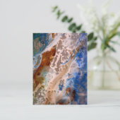 Abstract zandstrandpatroon waterschuimpatroon briefkaart (Staand voorkant)