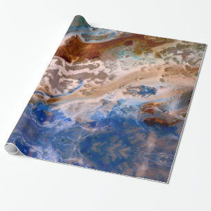 Abstract zandstrandpatroon waterschuimpatroon cadeaupapier