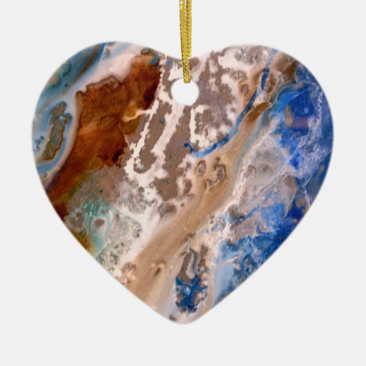 Abstract zandstrandpatroon waterschuimpatroon keramisch ornament (Voorkant)