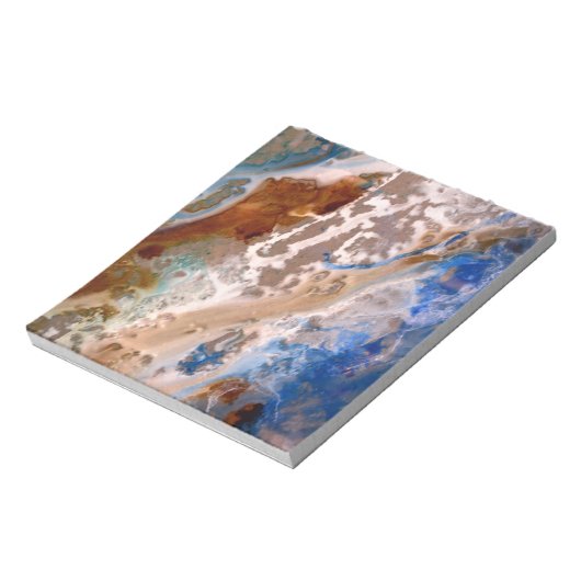 Abstract zandstrandpatroon waterschuimpatroon notitieblok (Gedraaid)