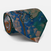 Abstract zandstrandpatroon waterschuimpatroon stropdas (Opgerold)