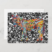 Abstract Zebra Briefkaart (Voorkant / Achterkant)